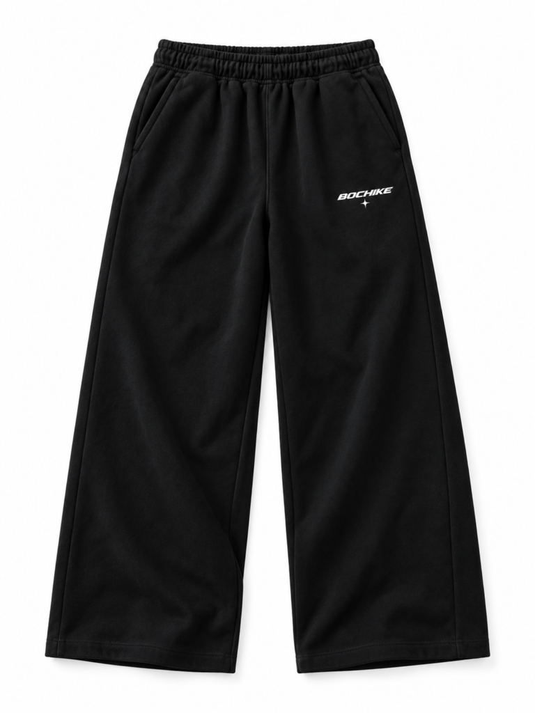 Black Baggy Joggers — detail