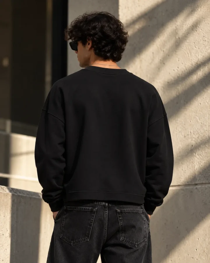 Black Full Sleeve Tee detail