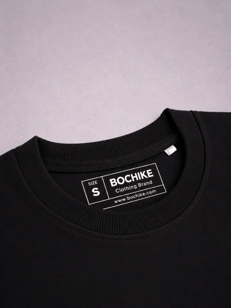 Black Oversized T-Shirt — detail