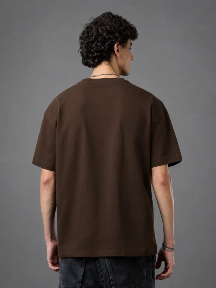 Brown Oversized T-shirt detail