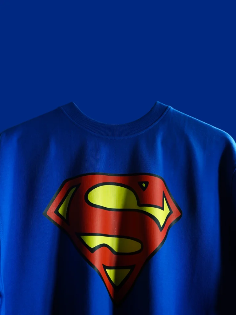 Blue Superman Tee — detail